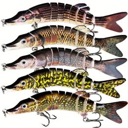 Baits Lures Proaovao 12.5CM 17.5G 9-Segments Jointed Bait Swimbait Sinking Wobblers For Pike Bass Fake Fish Accessories Tackle 231020