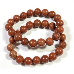 Strand Men Bracelet Women Red Jasper Stone Beads 6mm 8mm 10mm AB Quality 8''