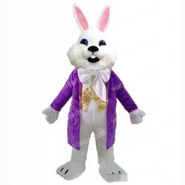 High quality Lovely Rabbit Mascot Costume Carnival Unisex Outfit Adults Size Christmas Birthday Party Outdoor Dress Up Promotional Props