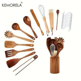 Cookware Sets 13PCS Kitchen Wooden Cooking Utensils Household Spoon Set NonStick Pan EcoFriendly Kitchenware 231019