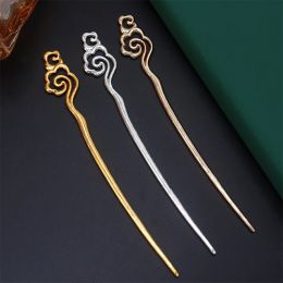 Vintage Chinese Style Hair Stick TWomen Girls Chopstick Metal Hairpins Exquisite Wedding Party Hairstyle Design Hair Ornaments