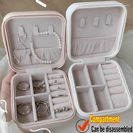 Jewellery Pouches 1PCS Portable Box Organiser Display Travel Case Boxes Jewels Leather Storage Zipper Jewellers