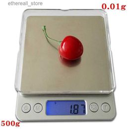 Bathroom Kitchen Scales 500g*0.01g Digital Precision Pocket Gram Scale Non-magnetic Stainless Steel Platform Jewelry Electronic Balance Weight Scale Q231020
