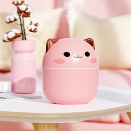 Steamer 220ml Humidifier Aromatherapy Humidifiers Diffusers Cute For Home Pet Mini Household Fragrance Diffuser Small LED Night Light 231020