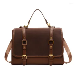 School Bags Fashion Vnitage Style Women Retro Backpacks Satchel Female OL Frosted Shoulder HandBags Briefcases