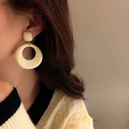 Charm Vintage Big Circle Drop Earrings for Women Fashion Geometric Earrings Jewelry Gift R231020