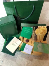 Move2020 Novos homens Moda Mulher Ladies WristWatch Boxes Men Green Watch Box and Paper para relógios Rolx 582