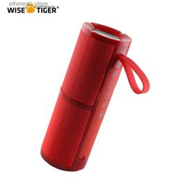 Cell Phone Speakers WISE TIGER Speaker Bluetooth Wireless Sound Box Portable Subwoofer Outdoor Waterproof Loudspeaker Stereo Surround RGB Lighting Q231021