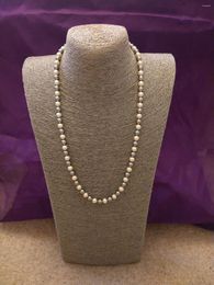 Chains Hand Knotted Wedding 8mm Pink Gray Shell Pearl Necklace Long 55cm Fashion Jewelry