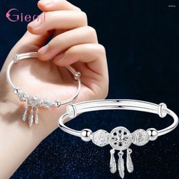 Bangle 2023 Arrival Temperament Adjustable Wedding Gift Jewellery 925 Silver Needle Smart Round Bracelet For Women Girls