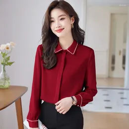 Women's Blouses Long Sleeve Shirts Autumn Winter Formal OL Styles Women Camisas Blusas Business Work Wear Tops Clothes