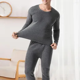 Men's Thermal Underwear Set For Men Long Fleece Lined Ultra Soft Base Layer Top Bottom Cold Weather Winter