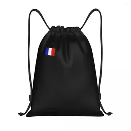 Shopping Bags Custom French Flag France Pride Drawstring Bag For Yoga Backpacks Men Women Patriotic Sports Gym Sackpack