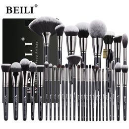 Makeup Tools BEILI Professional Premium Makeup Brushes 12/15/22/30/35pcs Foundation Loose Powder Eye Blending Makeup Brush Set Low Price 231020