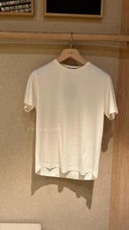 Мужские футболки Лето Loro Piana Повседневная шелковая хлопковая футболка с круглым вырезом и коротким рукавом 4 цвета
