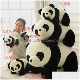 Stuffed & Plush Animals Cute Baby Big Nt Panda Bear Plush Stuffed Animal Doll Animals Toy Pillow Cartoon Kawaills Girls Lover Toys Gif Dh5Ta