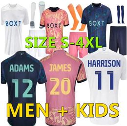 New 23 24 BAMFORD Soccer Jerseys Leeds Unitedes Adams Aaronson HARRISON home away 2023 2024 Llorente Luis Sinisterra kids football shirt Uniforms