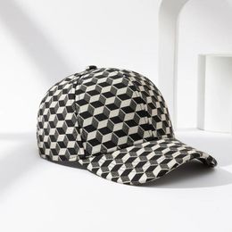 Ball Caps Spring Summer Classic Magic Plaid Figure Fashion Baseball Cap For Men Outing Sunshade Women Leisure Holiday Visor Hat