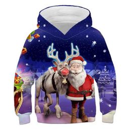 Men's Hoodies Sweatshirts New Fashion Merry Christmas Santa Claus Costume Kids Coats Boys Girls Cotton Sweatshirts Children Hoodies Warm Sweater FleeceL231020