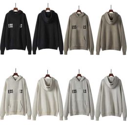 2023 Designer Essentialshirt Hoodie Knited Sweater for Men and Women Casual Loose Oversize Essent Esentialhoodie Pullover High Street Fashion H1s7