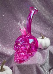 Cut Dinosaur Bong Hookahs Shisha Skull Glass Water Pipes Smoke Pipe Downstem perc 14mm glass bowl dab rigs