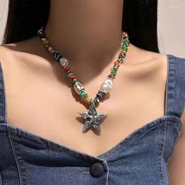 Pendant Necklaces Y2K Aesthetics Necklace Fashion Neck Jewelry Alloy Material Choker Collarbone Chain For Wedding Party