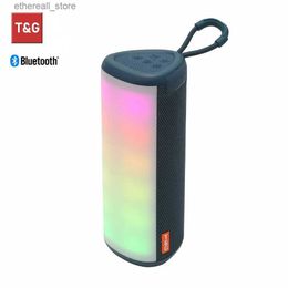 Cell Phone Speakers TG357 Bluetooth Speaker Portable Outdoor Subwoofer Sound Box Loudspeaker Box With LED Light Stereo Support FM TF Radio Q231021