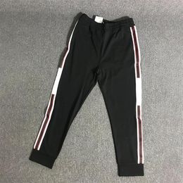 Mens Jogger Pants Drawstring Sports High Fashion black Colours Side Stripe Joggers casual sport jop226B