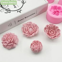 Baking Moulds 3D Rose Flower DIY Plaster Work Clay Resin Art Soft Silicone Fondant Cake Mold Soap Ice Chocolate Decoration Tool 231019