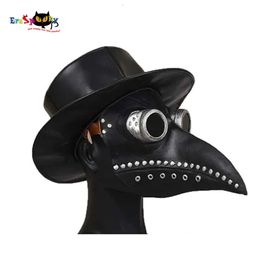 cosplay Eraspooky Mediaeval Steampunk Plague Doctor Costume for Adult Gothic Bird Beak Latex Masks Halloween Cosplay Accessoriescosplay