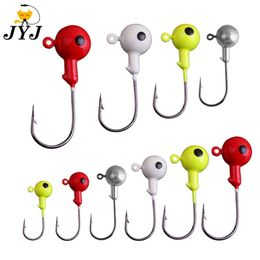 Fishing Hooks 10pcs Jig Head Hook 3.5g 5g 7g 10g 12g 14g 18g Fishing Hook colored Jig Lure Hard Baits Soft Worm Fishing Tackle 231020