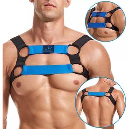 Bras Sets Jockmail Adults Erotic Lingerie Leather Sex Underwear Elastic Suit Sissy Bra Bondage Harness Tank Top Men For Sexy Gay B3267