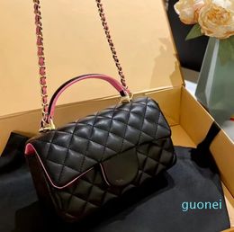 Mini hand-held flap crossbody bag Classic Top Quality Sheepskin Plaid Lattice Hardware Chain Quilted Shoulder Bag Luxury Designer Women Handbag