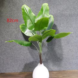 Faux Floral Greenery 82CM 9 Leaves Artificial Banana Tree Large Fake Green Plants Tropical Monstera Indoor DIY el Office Home Decor Accessories 231020