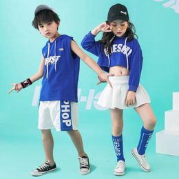 Stage Wear Kids Dance Clothes Jazz Ballroom Costumes For Girls Skirts Boys Crop Hoodies Short Pants Hip Hop Dancing Competition