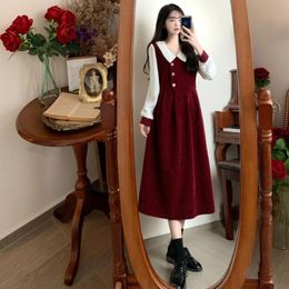 Casual Dresses E Streetwearmaxi Es For Women Rsvppap Officials Store Large Size Women's Clothing Autumn Winter French Retro Hepburn Style