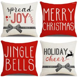 Pillow Christmas Pillowcase Linen Geometric Sofa Cover Nordic Style Home Decoration Office Back Seat Living Room Pillowsp