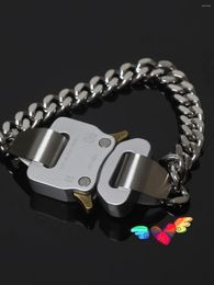 Link Bracelets Stainless Steel ALYX Bracelet Men Women High Quality Metal Buckle 1017 9SM Chain 21CM