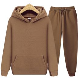 Men's Hoodies Sweatshirts ladies casual wear suit sportswear solid Colour pullover pants autumn and winter fashion 231020