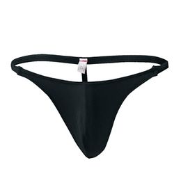 Men's G-Strings Sexy Low Rise Briefs Men Thong Bulge Pouch Penise Bag Underwear Elastic Micro Bikini T-back Panties Male Jock165C