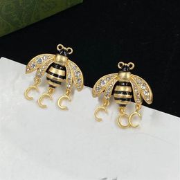 Charm Earrings designer for women fashion luxurys brand designer classic little bee popular net red luxury earring wedding party C180y