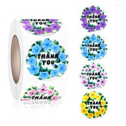 Gift Wrap 500pcs/Roll 2.5cm Thank You Stickers 1inch Envelope Seal Labels Packaging Wedding Birthday Party Offer Stationery