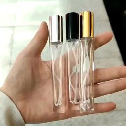 10ml Square Favour Mini Clear Glass Essential Oil Perfume Bottle Spray Atomizer Portable Travel Cosmetic Container Perfume Bottles Top