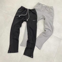 Vintage Drawstring Elastic Waist Pants Men Women 1 High Quality Letter Embroidered Trouser224i