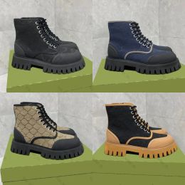 Ayakkabılar Martin Boot Men Tasarımcı Ayakkabı Kadın Botları Vintage Baskı Jacquard Tekstil Kauçuk Ayakkabı Platformu GÖZLEŞTİRME BOYUT 35-47 A5855 S IES