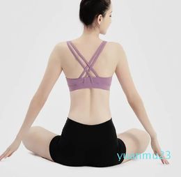 Yoga Sports Bra Full Cup Quick Dry Top Shockproof Cross Back Push Up Workout Bra for Women Gym Running