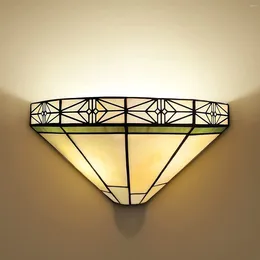 Wall Lamps Tiffany Sconces Stained Glass Hanging Vintage Style Lighting Decor For Hallway Stairway Bedroom Cinema Bathroom