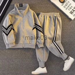 Clothing Sets Spring Autumn Boys Sports Clothes Suits Children Solid Jacket Pants Sets Teenage Kids Tracksuits 2Pcs Student Loungewear4-12Y J231020