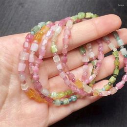 Link Bracelets Natural Freeform Tourmaline Bracelet Fashion Gemstone Crystal Jewelry For Women Healing Bohemia Holiday Gift 1pcs