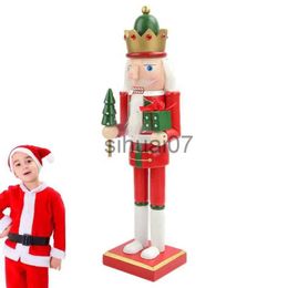 Christmas Decorations Wooden Nutcracker Puppet Traditional Wooden Nutcracker King Soldier Festival Nutcracker Soldier Decoration For Christmas Shelf x1020